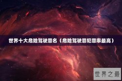 世界十大危险驾驶罪名（危险驾驶罪犯罪率最高）