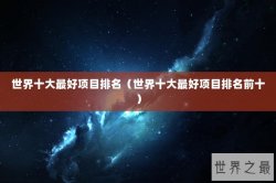 世界十大最好项目排名（世界十大最好项目排名前十）