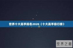 世界十大高手排名2020（十大高手排行榜）