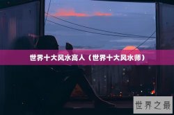 世界十大风水高人（世界十大风水师）