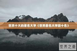 世界十大的著名大学（世界著名大学前十名）