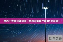 世界十大最污染河流（世界污染最严重的5大河流）