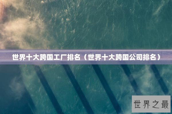 世界十大跨国工厂排名（世界十大跨国公司排名）