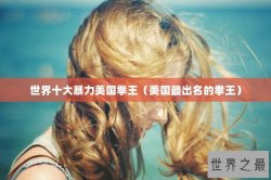 世界十大暴力美国拳王（美国最出名的拳王）