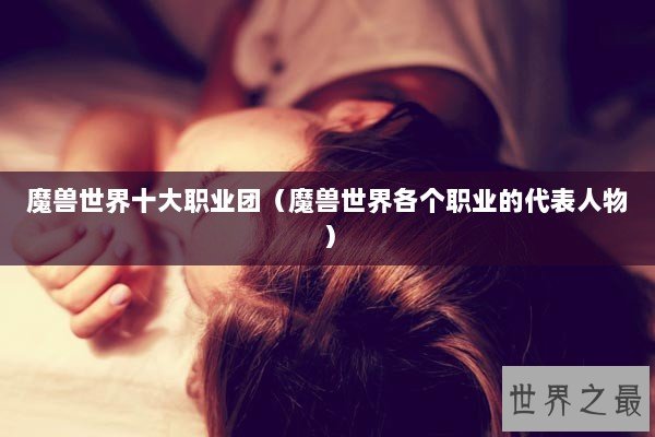 魔兽世界十大职业团（魔兽世界各个职业的代表人物）