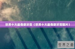 世界十大最奇葩牙膏（世界十大最奇葩牙膏图片）