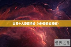 世界十大奇葩滑板（8种奇特的滑板）