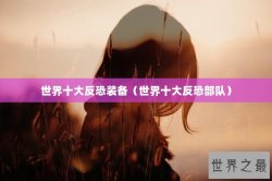 世界十大反恐装备（世界十大反恐部队）