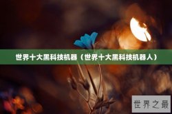 世界十大黑科技机器（世界十大黑科技机器人）