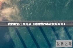 我的世界十大毒液（我的世界毒液模组介绍）