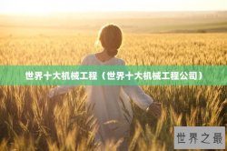 世界十大机械工程（世界十大机械工程公司）