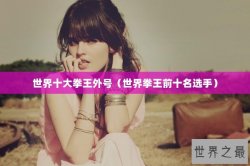 世界十大拳王外号（世界拳王前十名选手）