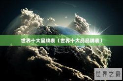 世界十大品牌表（世界十大品品牌表）