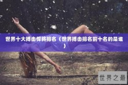 世界十大搏击悍将排名（世界搏击排名前十名的是谁）