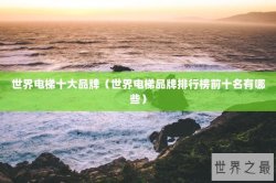 世界电梯十大品牌（世界电梯品牌排行榜前十名有哪些）