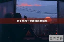 关于世界十大炸弹药的信息