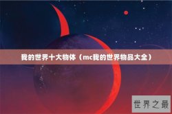 我的世界十大物体（mc我的世界物品大全）