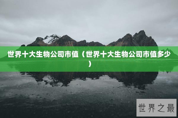 世界十大生物公司市值（世界十大生物公司市值多少）