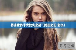 搏击世界十大复仇之战（搏击之王·复仇）