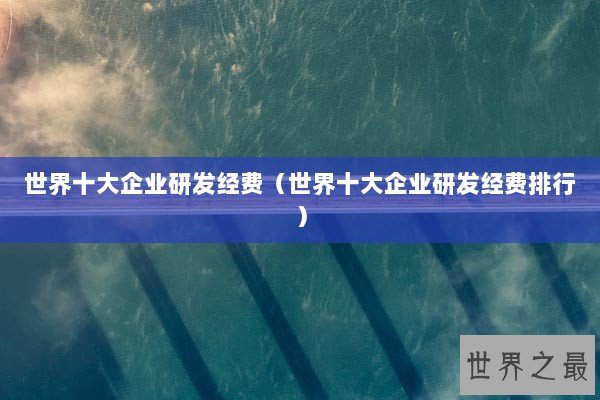 世界十大企业研发经费（世界十大企业研发经费排行）