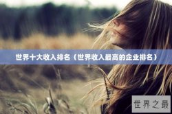 世界十大收入排名（世界收入最高的企业排名）