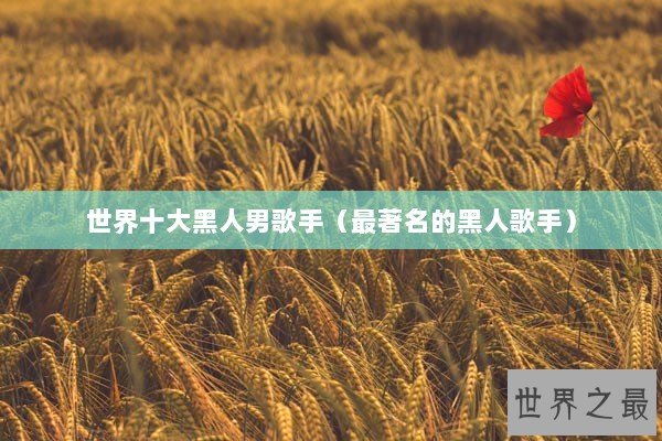 世界十大黑人男歌手（最著名的黑人歌手）
