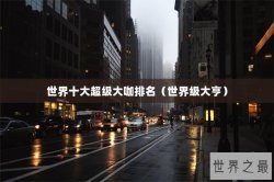 世界十大超级大咖排名（世界级大亨）