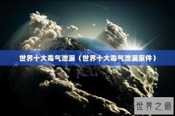 世界十大毒气泄漏（世界十大毒气泄漏案件）