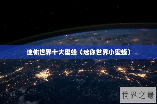 迷你世界十大蜜蜂（迷你世界小蜜蜂）