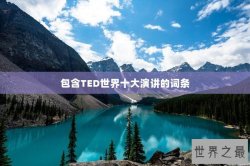 包含TED世界十大演讲的词条