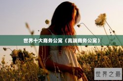 世界十大商务公寓（高端商务公寓）