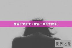 世界十大芝士（世界十大芝士牌子）