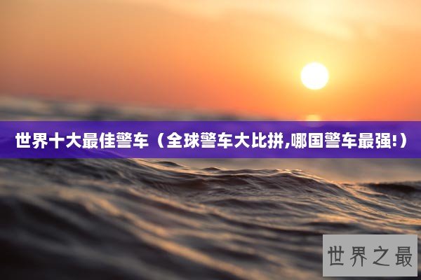 世界十大最佳警车（全球警车大比拼,哪国警车最强!）