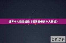 世界十大悲惨战役（世界最惨的十大战役）