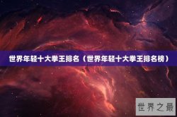 世界年轻十大拳王排名（世界年轻十大拳王排名榜）