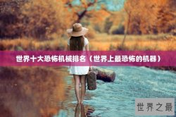 世界十大恐怖机械排名（世界上最恐怖的机器）
