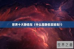 世界十大静态车（什么是静态实验车?）