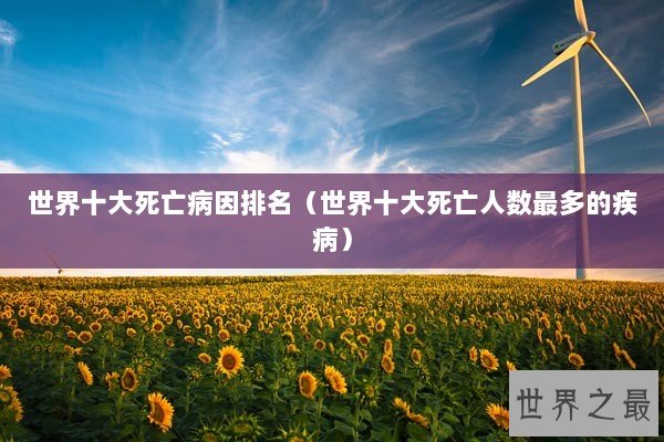 世界十大死亡病因排名（世界十大死亡人数最多的疾病）