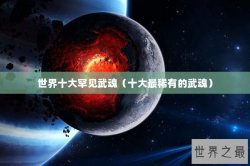 世界十大罕见武魂（十大最稀有的武魂）