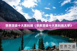 世界顶级十大黑科技（世界顶级十大黑科技大学）