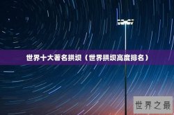 世界十大著名拱坝（世界拱坝高度排名）