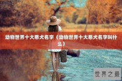 动物世界十大恶犬名字（动物世界十大恶犬名字叫什么）