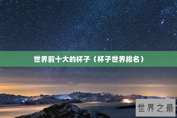 世界前十大的杯子（杯子世界排名）