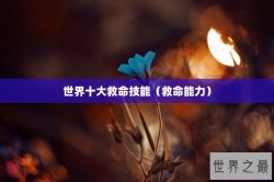 世界十大救命技能（救命能力）