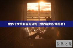 世界十大策划咨询公司（世界策划公司排名）