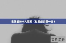 世界最帅十大冠军（世界最帅第一名）