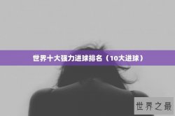 世界十大强力进球排名（10大进球）