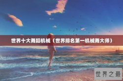 世界十大舞蹈机械（世界排名第一机械舞大师）