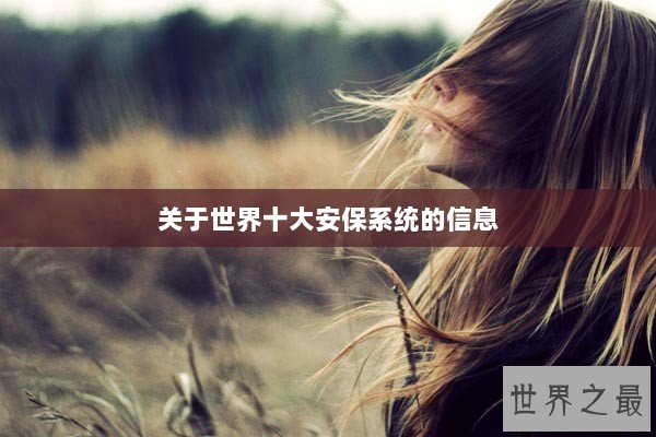关于世界十大安保系统的信息