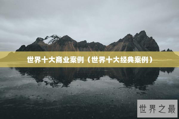 世界十大商业案例（世界十大经典案例）